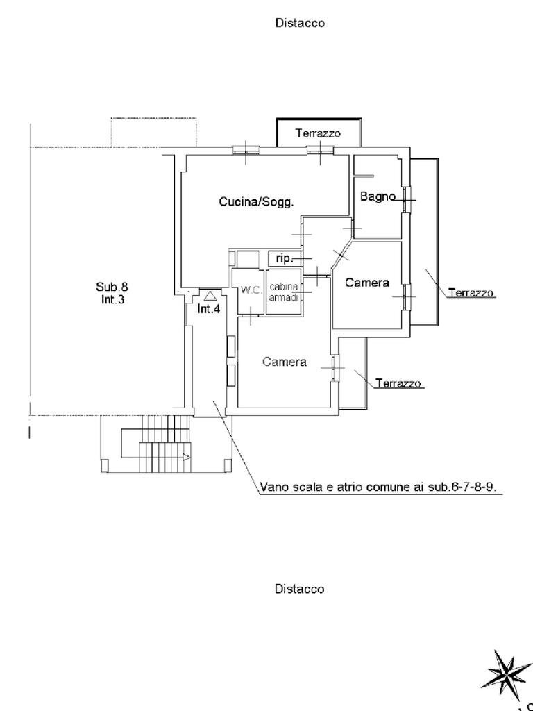 Four-room apartment Via San Giovanni Bosco, Cicagna - floor plans 1
