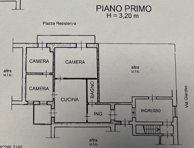 Quadrilocale via Giardini, Osasco - planimetria 1