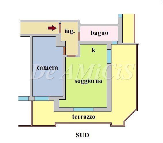 Bilocale via Aurelia, 110, Bordighera - planimetria 1