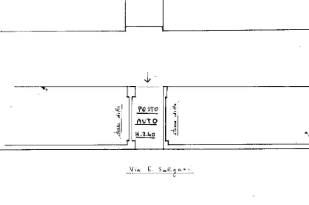 Parking space Via Emilio Salgari, Genova (neighborhood Pegli) - floor plans 1