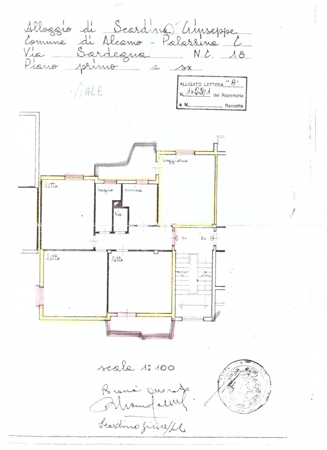 Appartamento via Sardegna, 28, Alcamo - planimetria 1