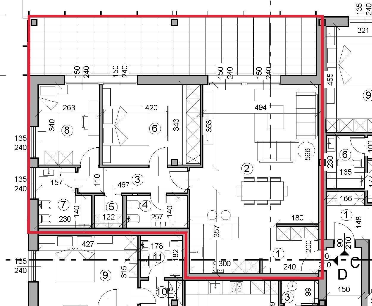 Three-room apartment via Vittorio Veneto, 13, Luvinate - floor plans 1
