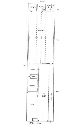 Capannone via Piave, Pero - planimetria 1