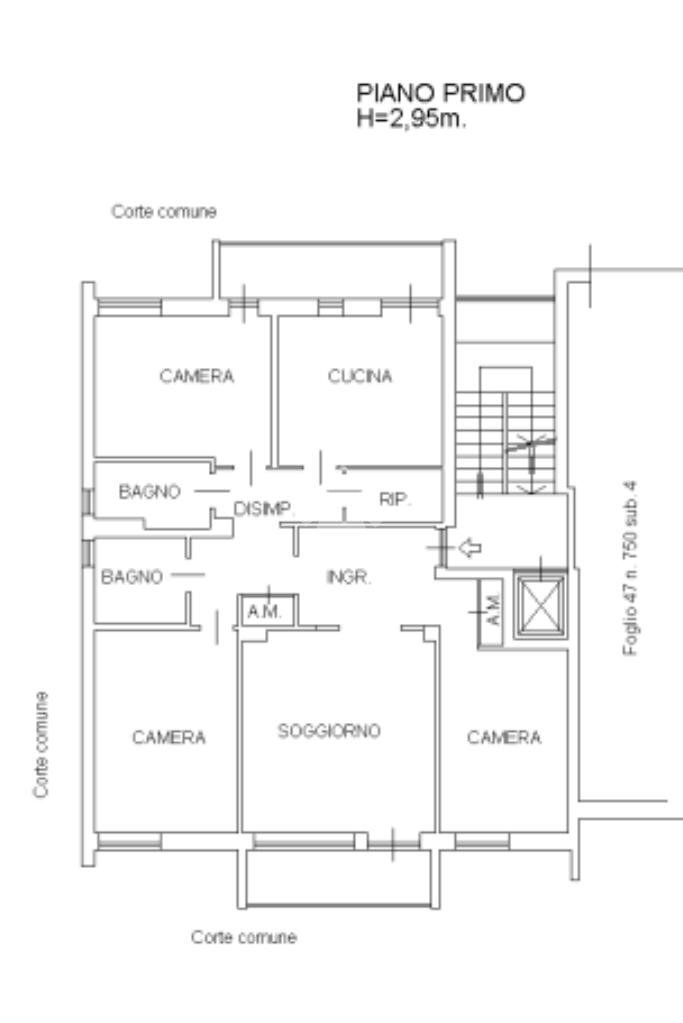 Apartment Via cristoforo colombo, Piossasco - floor plans 1