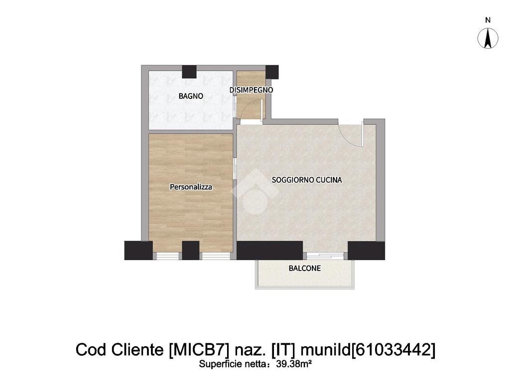 Bilocale Via Tonale, Milano - planimetria 1