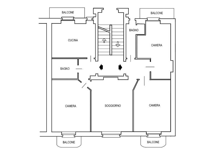 Appartamento corso Piero Maroncelli, 32, Torino (zona Lingotto) - planimetria 1