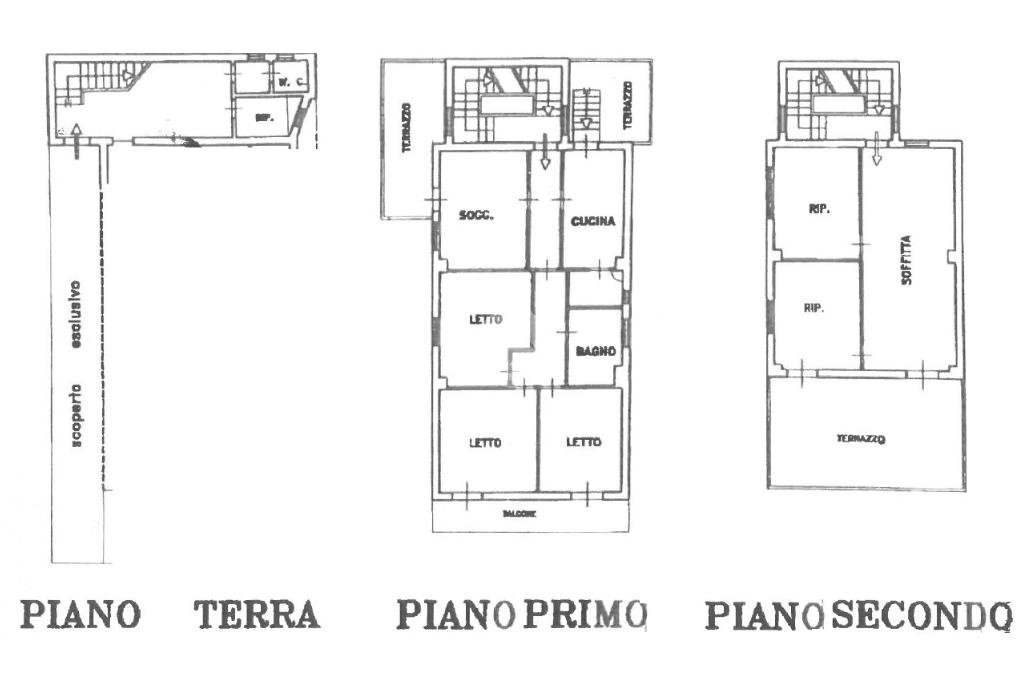 Four-room apartment corso XXI Gennaio, Vallefoglia - floor plans 1