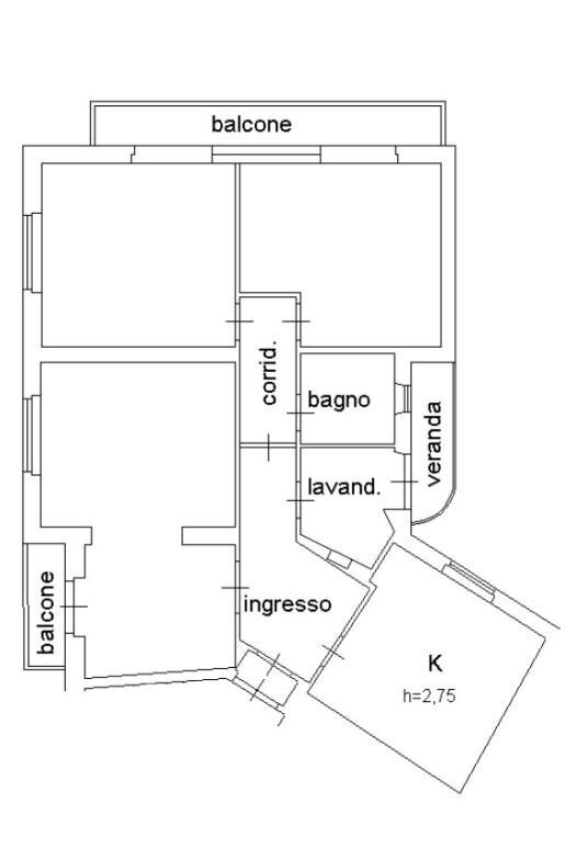 Four-room apartment via Giovanni e Giacomo Durando, 2, Mondovì - floor plans 1