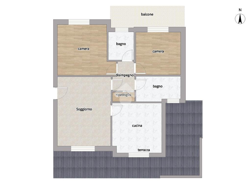 Quadrilocale Corso Torino, Carignano - planimetria 1