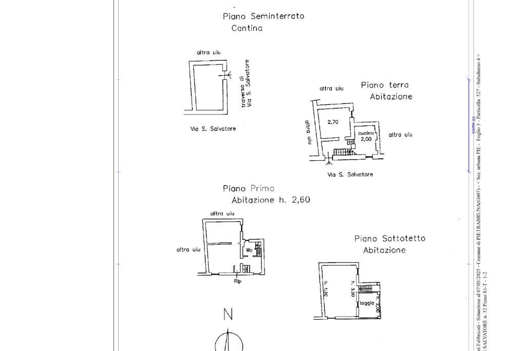 Rustic Via S. Salvatore, Pietrabruna - floor plans 1