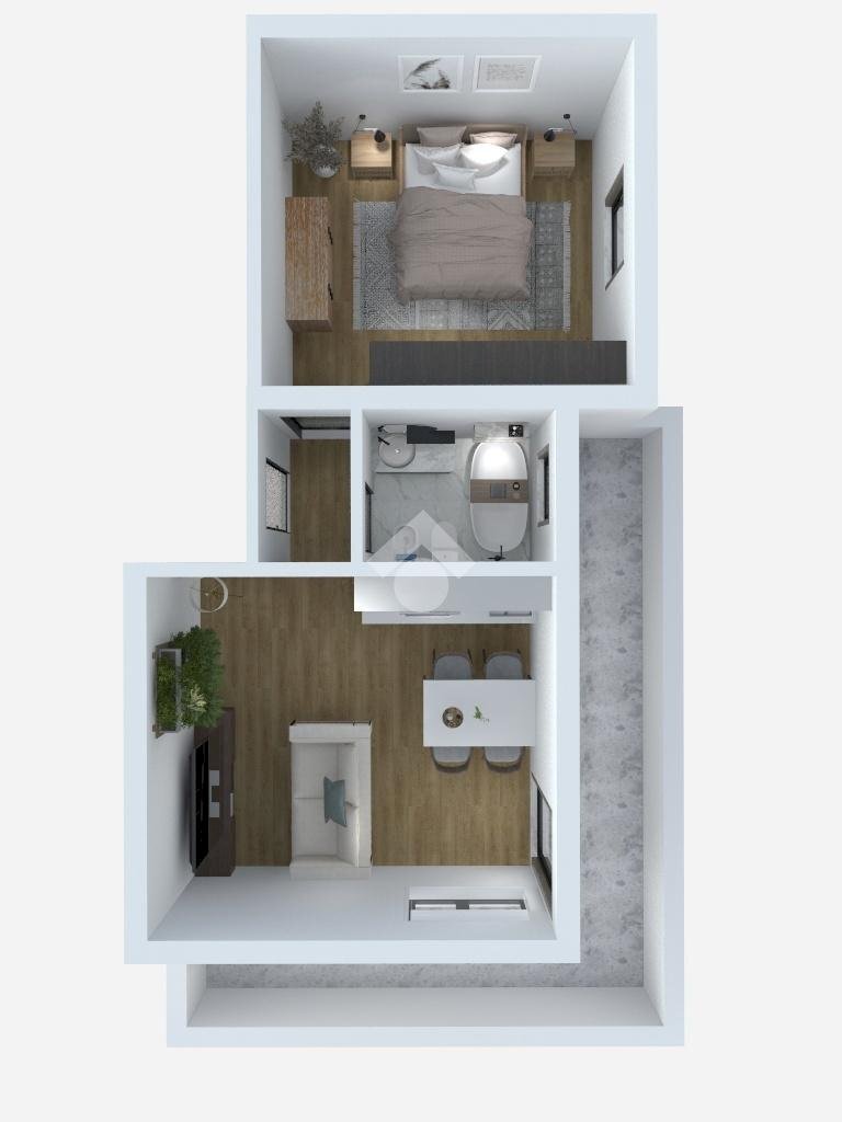 Two-room apartment Viale Parisano, Rimini - floor plans 1