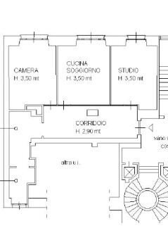 Trilocale via Raimondo Franchetti, 4, Milano - planimetria 1