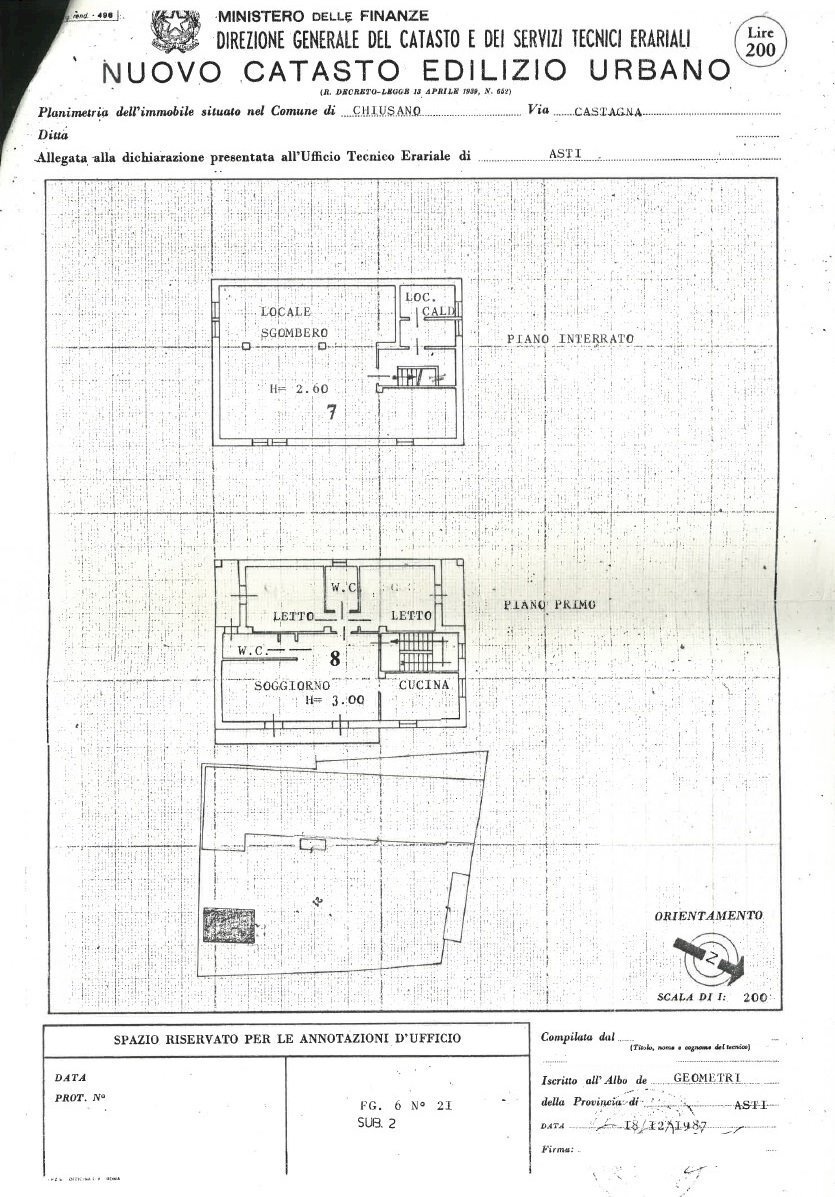 Villa via Nazionale, Chiusano d'Asti - planimetria 1