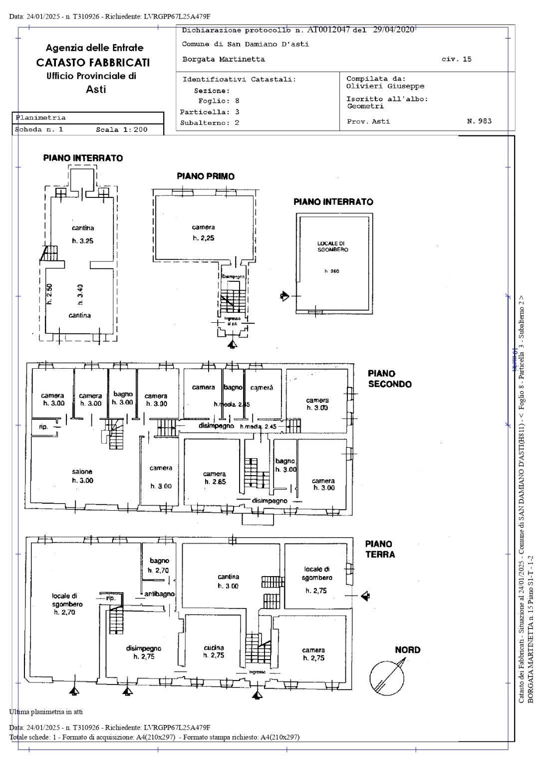 Rustic Regione Bricco Morra, San Damiano d'Asti - floor plans 1