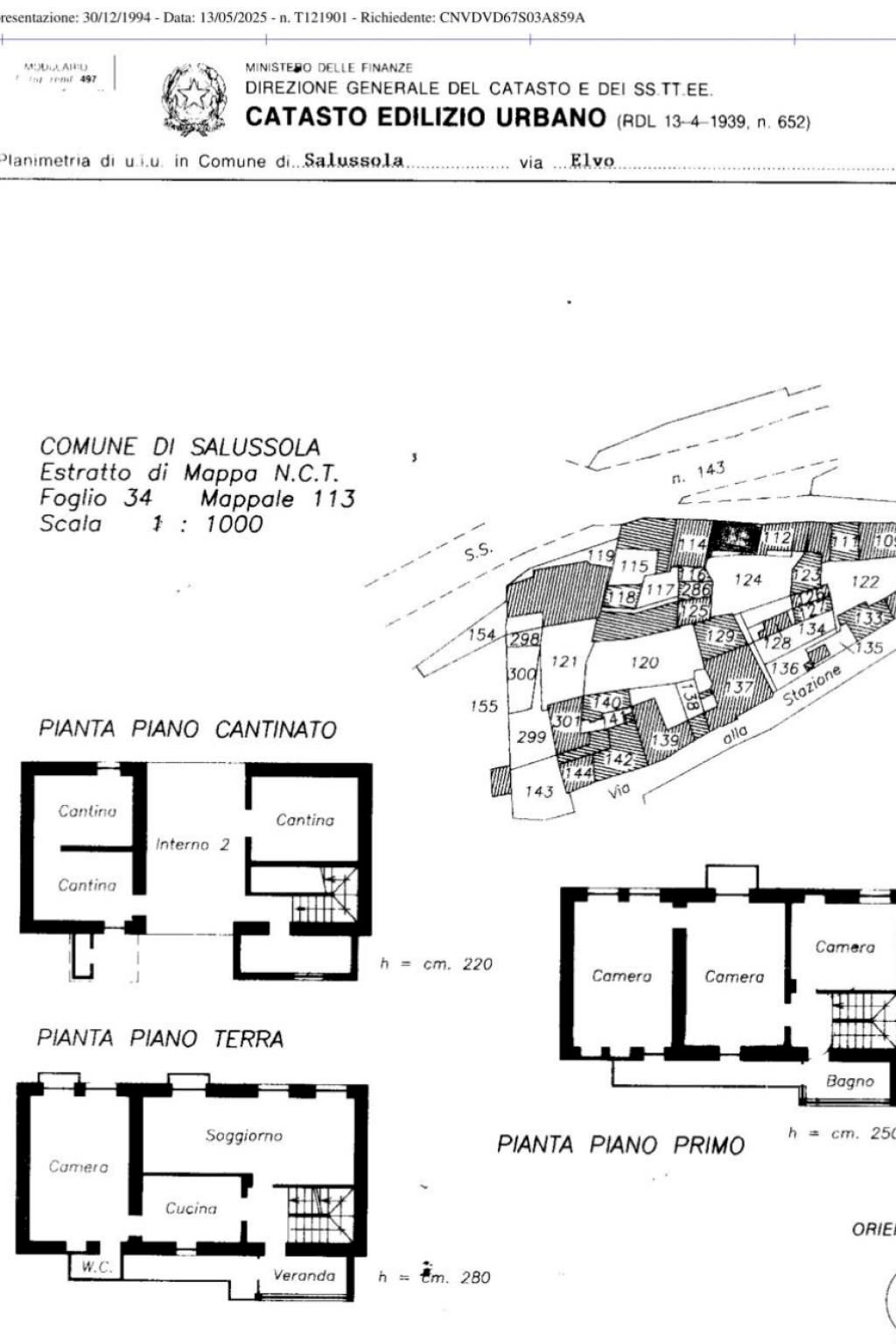 Villa a Schiera via Elvo, 6, Salussola - planimetria 1