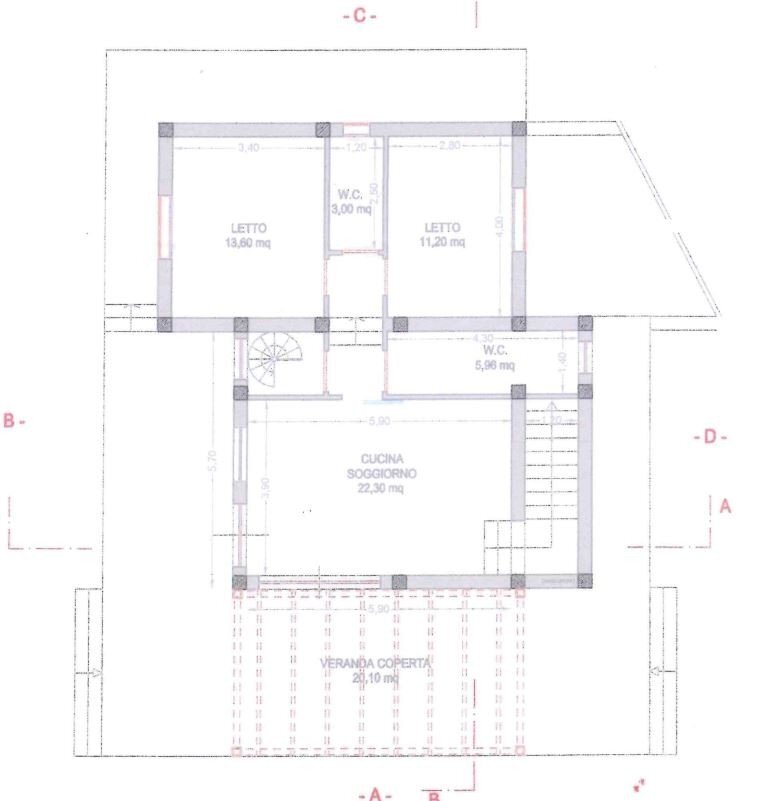 Villa via Bosco di Scopello, Castellammare del Golfo - floor plans 1