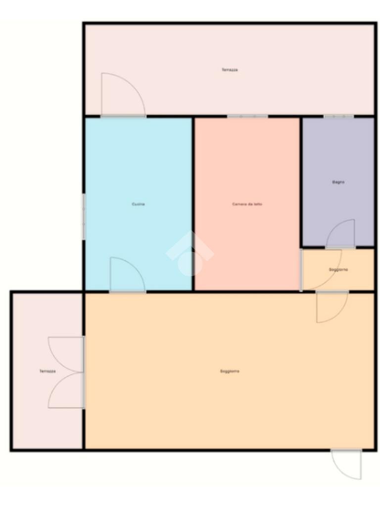 Three-room apartment Via Roma, Arquata Scrivia - floor plans 1