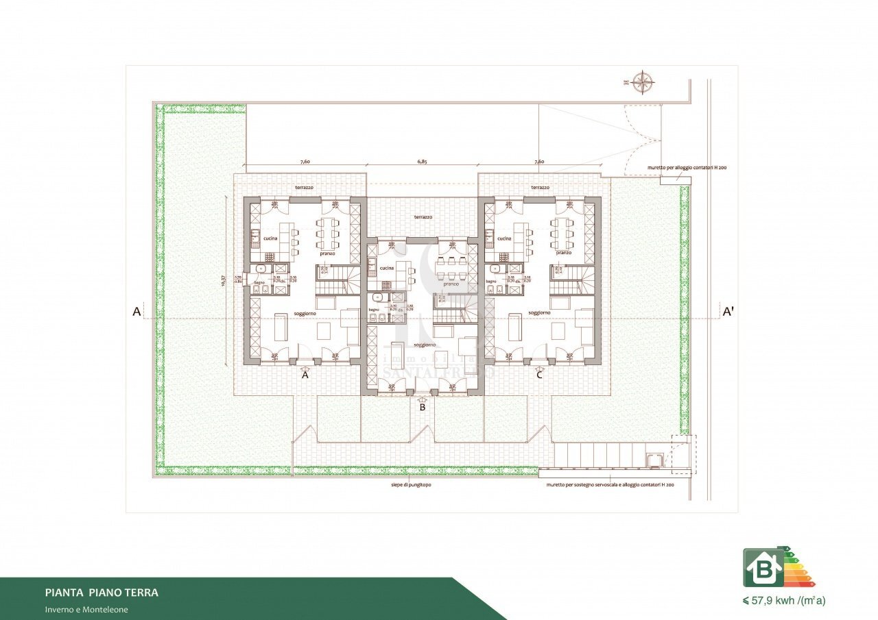 Planimetria - Villa VIA DON CARLO TRONCONI, Inverno e Monteleone - floor plans 1