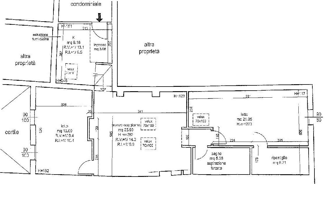 planimetria appartamento - Quadrilocale Imola - planimetria 1