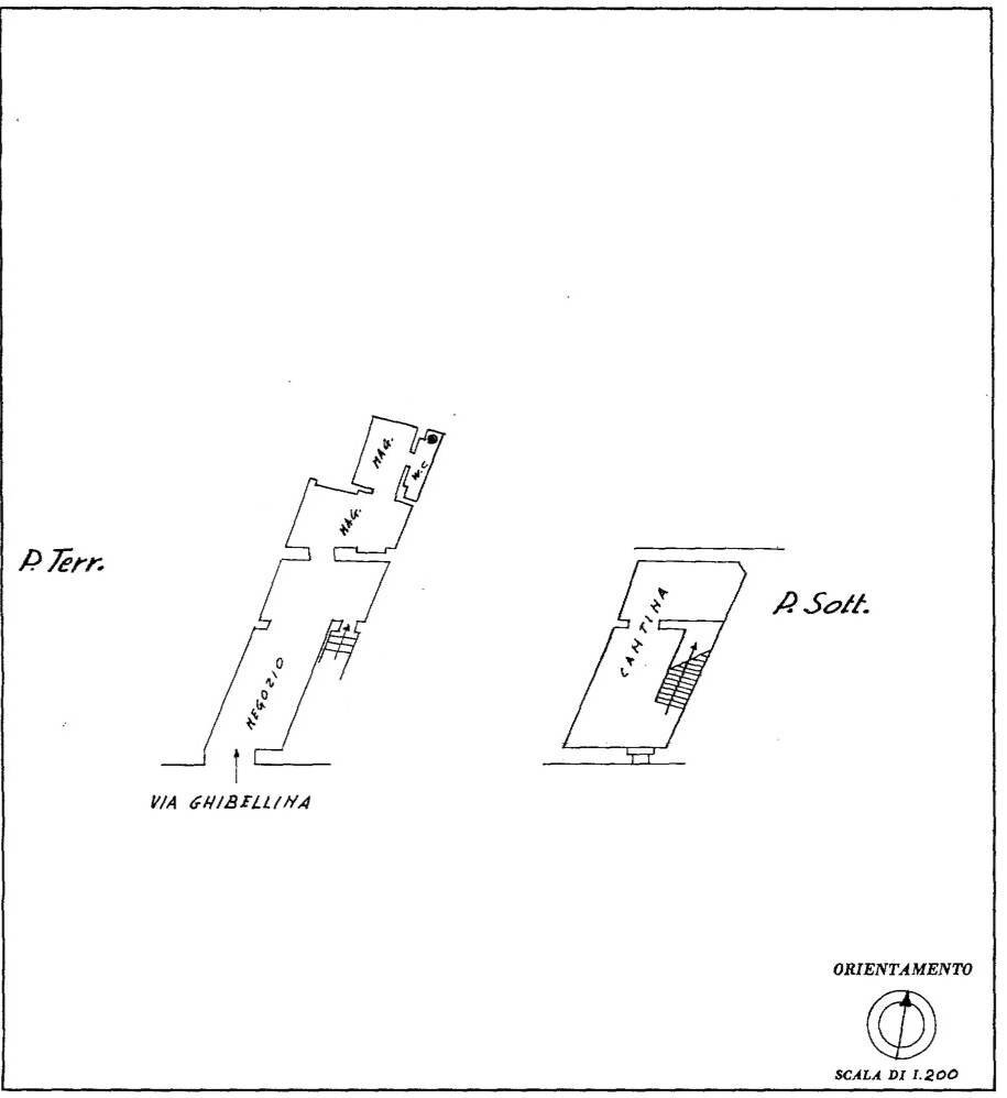 \nFoto 11\n - Shop Via Ghibellina, Firenze - floor plans 1