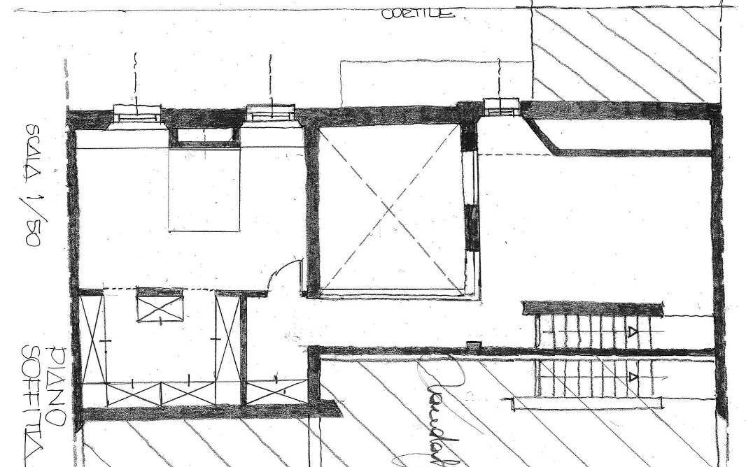 PIANO SECONDO 1 LETTO E UNO STUDIO - Three-room apartment Mantova - floor plans 1