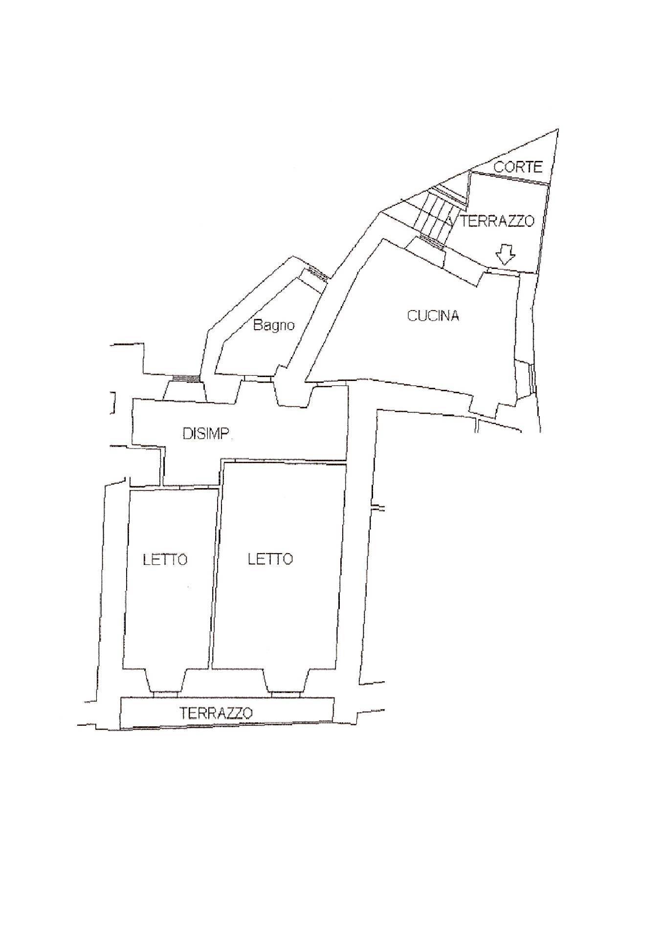 Foto 19 - Trilocale Cerreto di Spoleto Via Del Cassero
 
6, Cerreto di Spoleto - planimetria 1