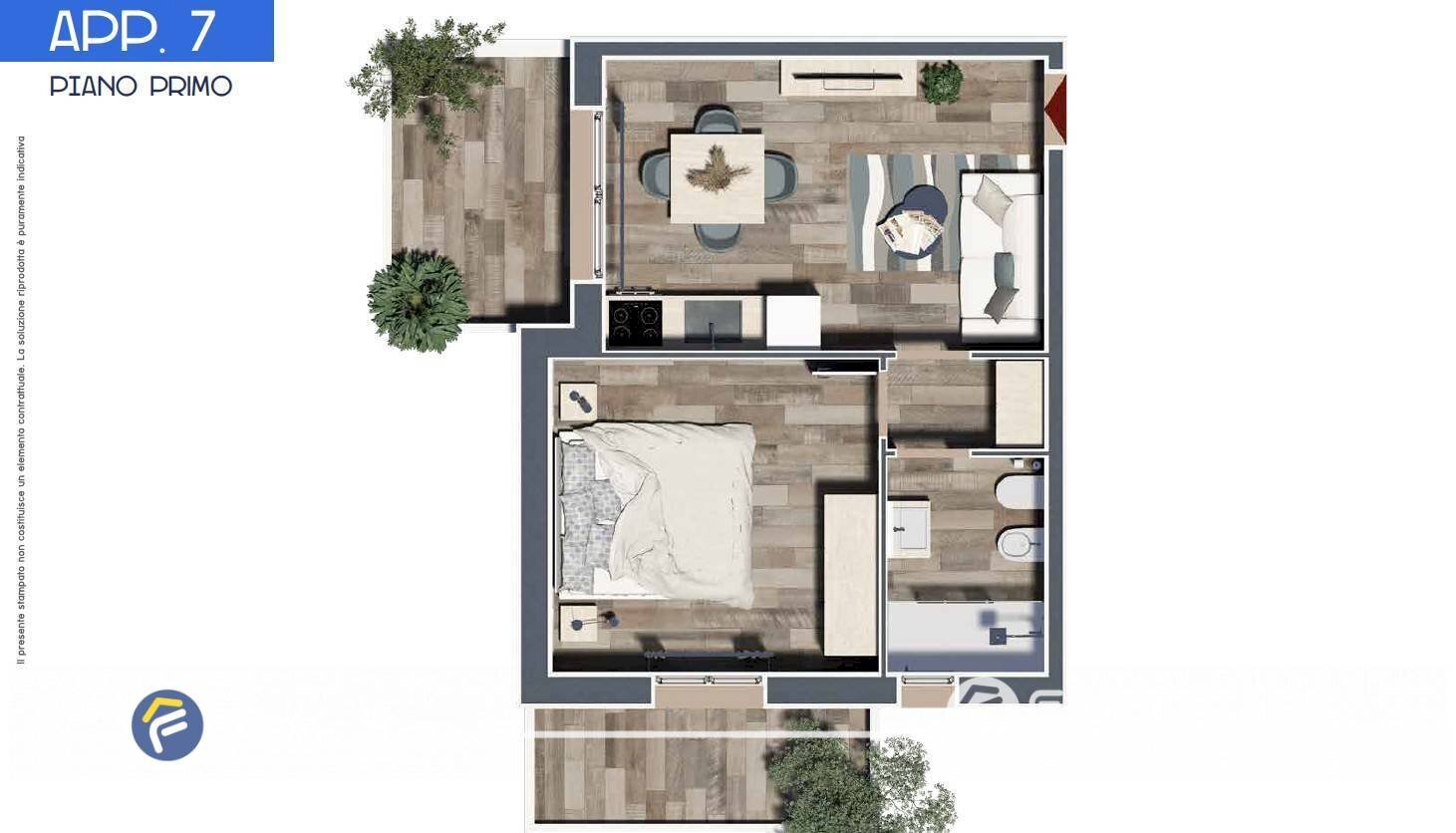 Foto 12 - Two-room apartment Viale della Repubblica, Pietra Ligure - floor plans 1
