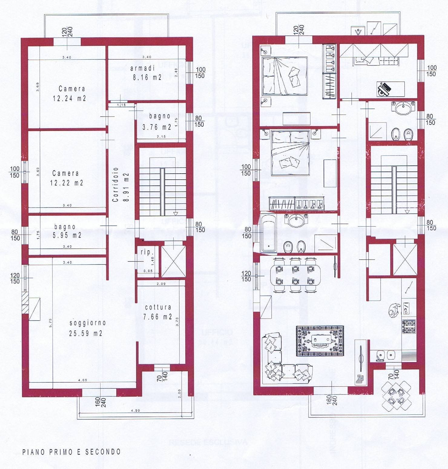 Foto 16 - Appartamento via filzi
 
75, Viareggio - planimetria 1