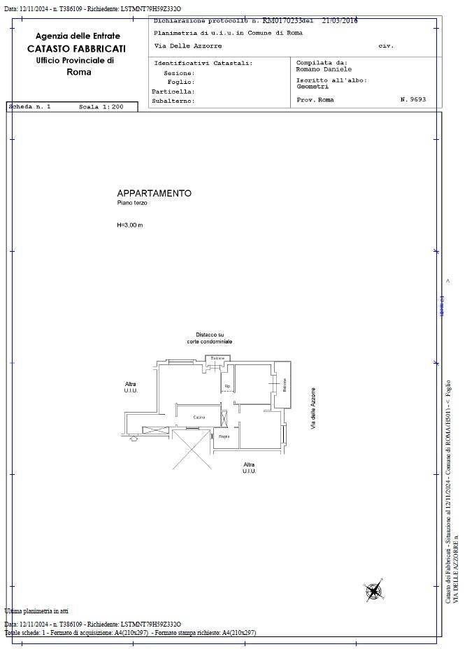 Foto 26 - Three-room apartment Via Delle Azzorre, Roma - floor plans 1