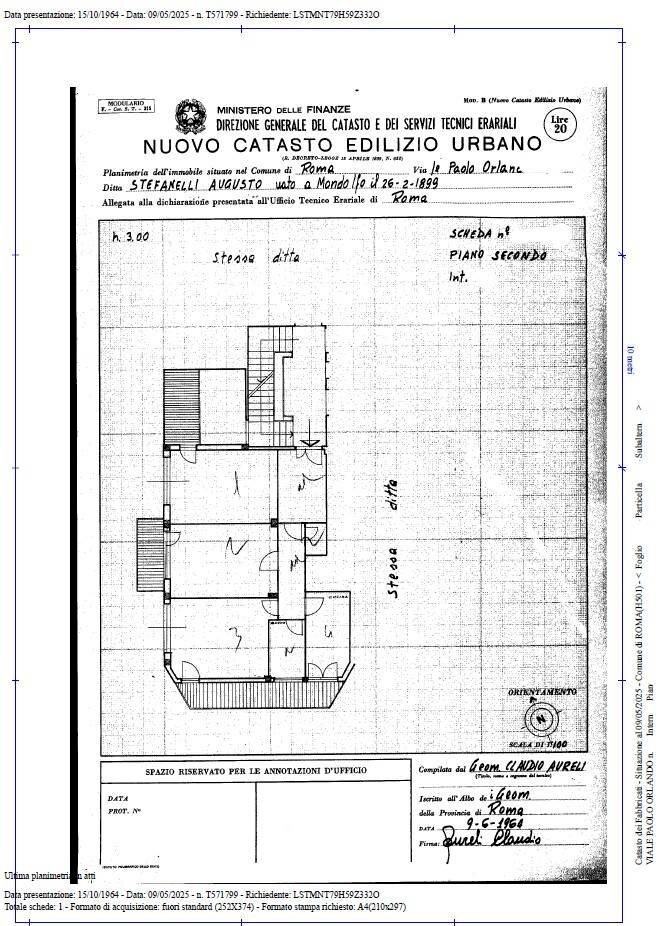 Foto 33 - Trilocale Viale Paolo Orlando
 
74, Roma - planimetria 1