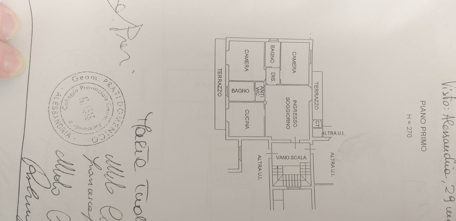 Foto 19 - Quadrilocale Castellazzo Bormida - planimetria 1