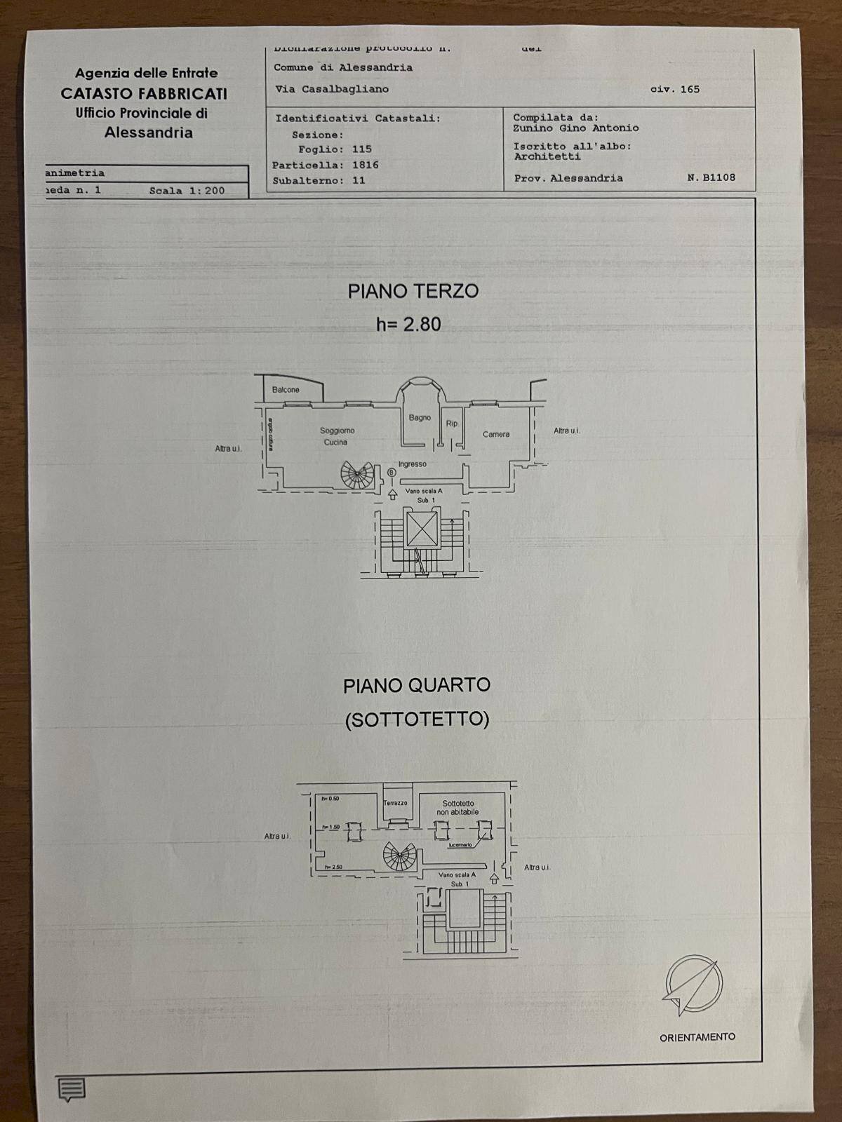 Foto 13 - Trilocale Alessandria - planimetria 1
