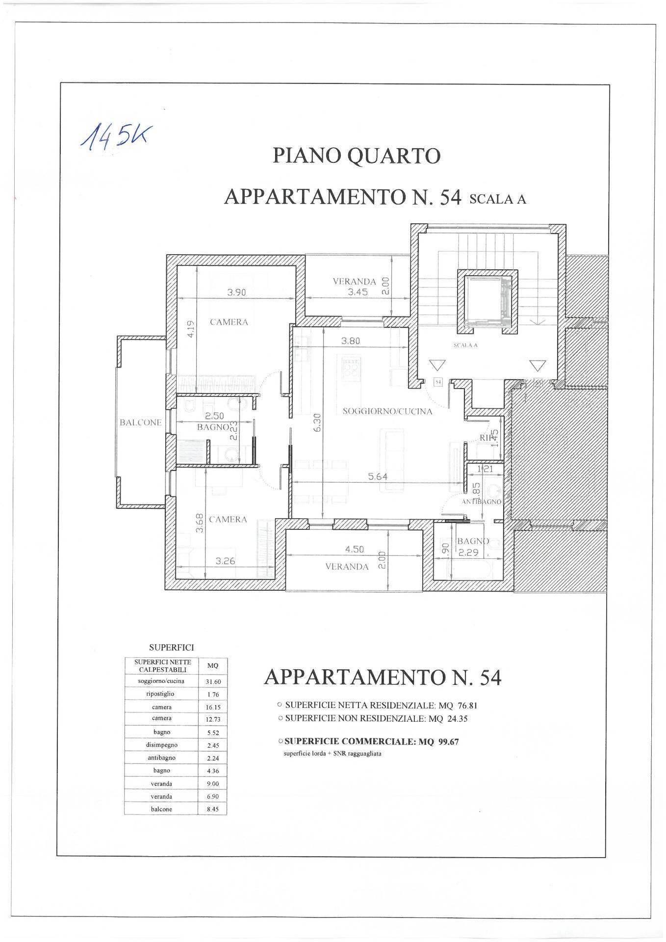 Foto 3 - Trilocale Alessandria - planimetria 1