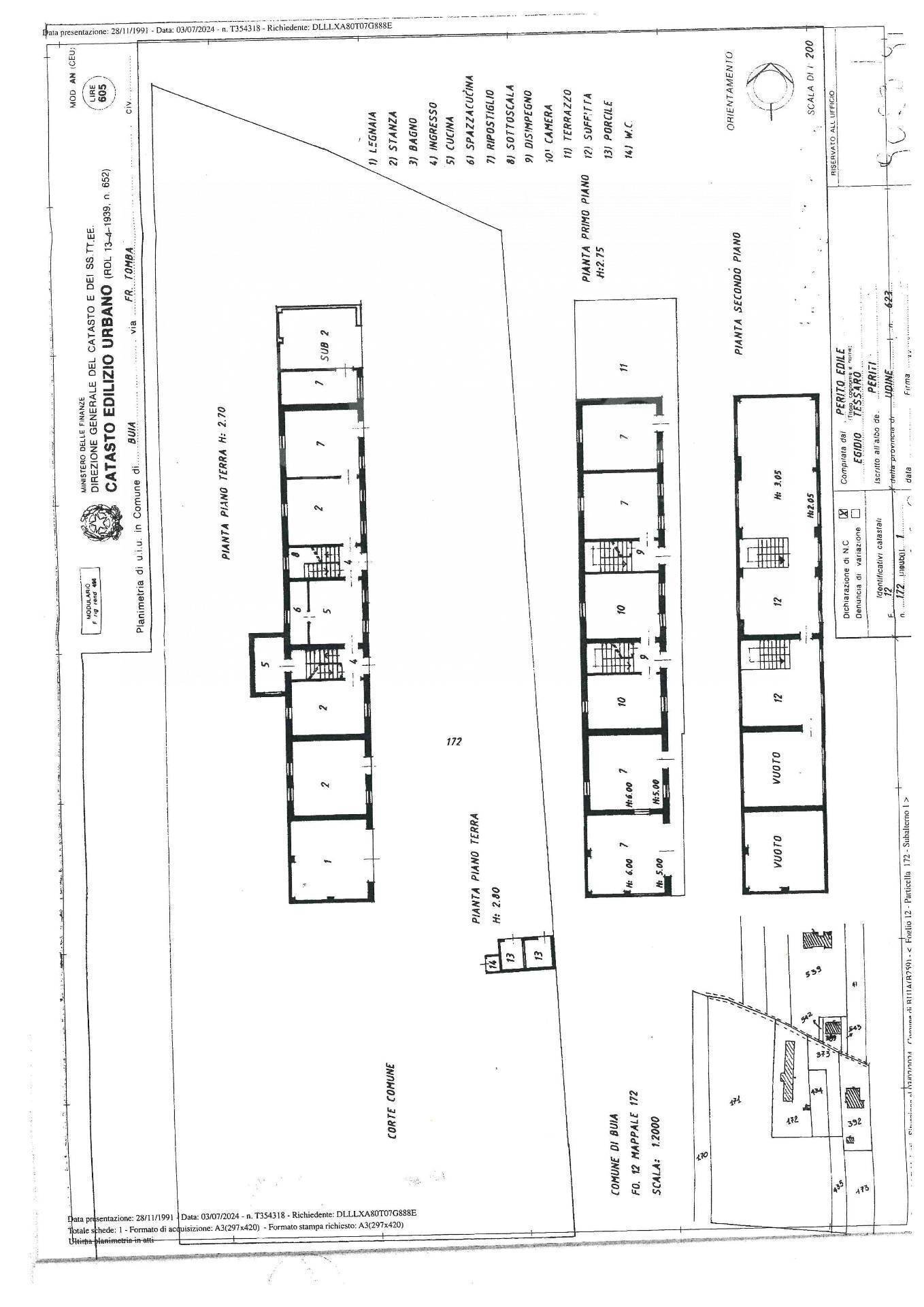 Foto 8 - Casa indipendente via de mandrie, Buja - planimetria 1