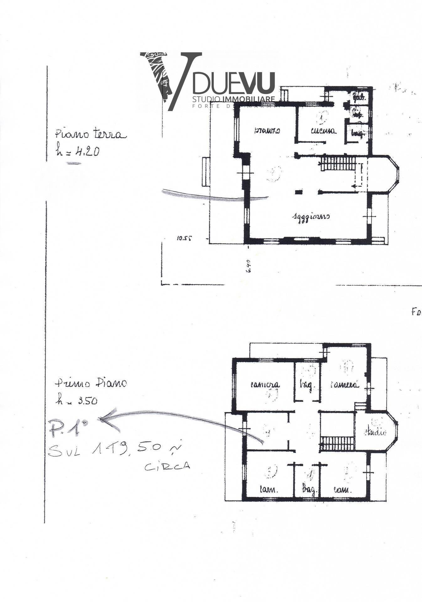 Foto 54 - Villa Via Savonarola, Forte dei Marmi - planimetria 1