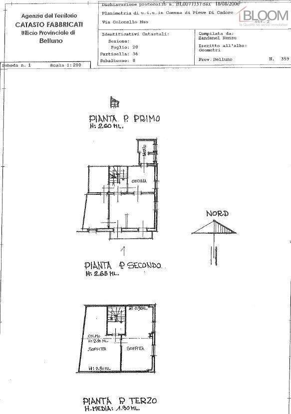 Foto 8 - Independent house via Col Mao
 
2, Pieve di Cadore - floor plans 1