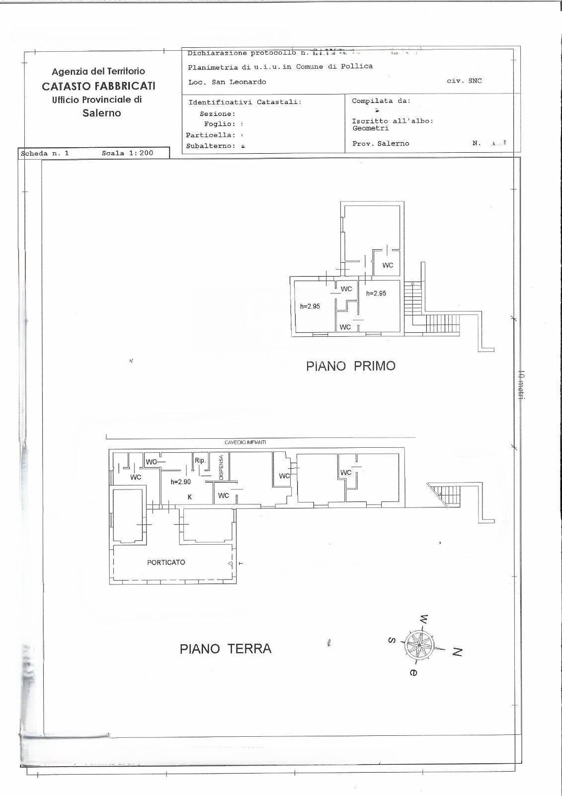 Foto 28 - Villa Contrada San Leonardo
 
snc, Pollica - planimetria 1