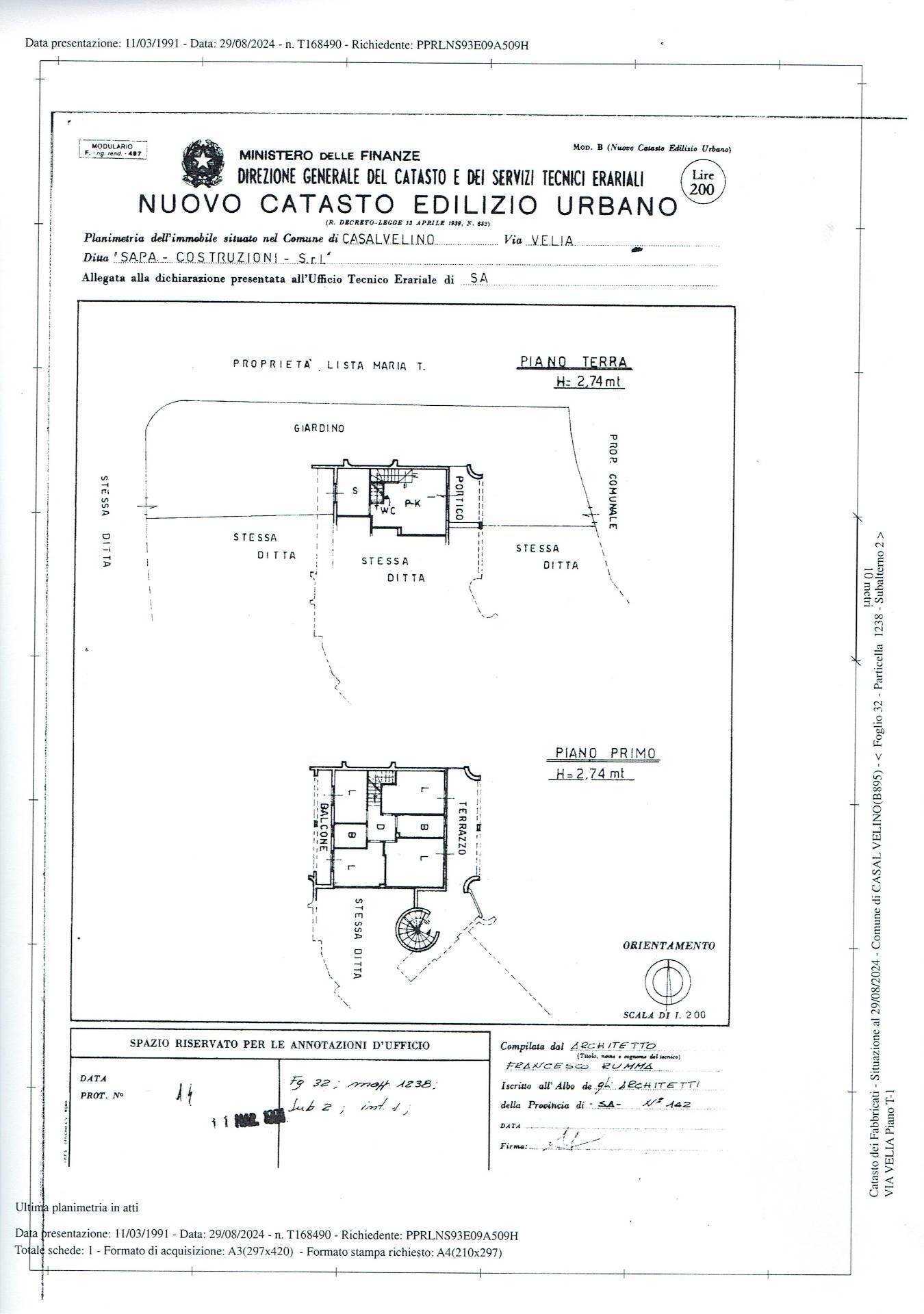 Foto 32 - Villa Via Trebazio
 
6, Casal Velino - planimetria 1