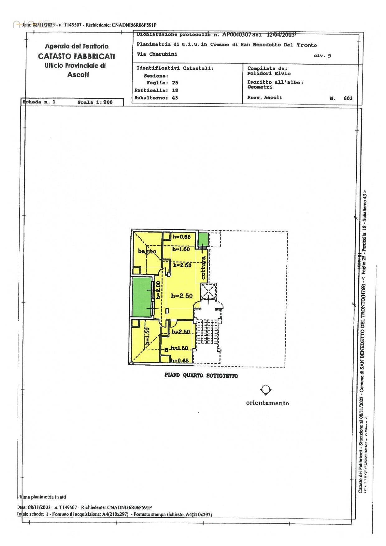Foto 16 - Three-room apartment via Cherubini
 
9, San Benedetto del Tronto - floor plans 1