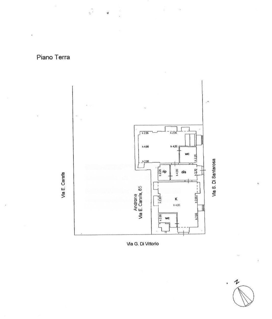 Planimetria Piano T - Stable - Palace via Giuseppe Di Vittorio
 
65, Corato - floor plans 1