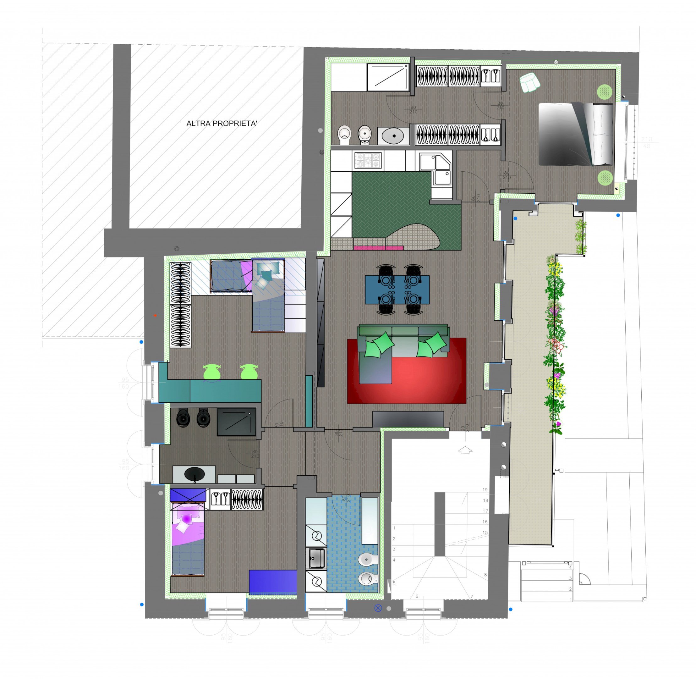 Foto 17 - Quadrilocale Via Borgosale, Ranica - planimetria 1