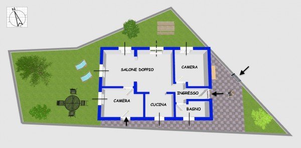 Quadrilocale via Franco Molfino, Camogli - planimetria 1