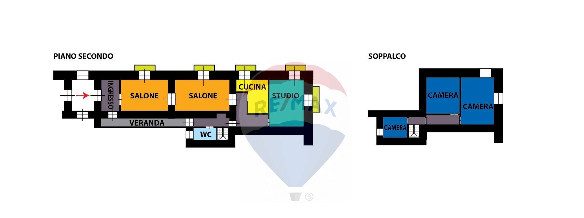Pianta 2D - Appartamento Via Carbonara
 
33, Napoli - planimetria 1