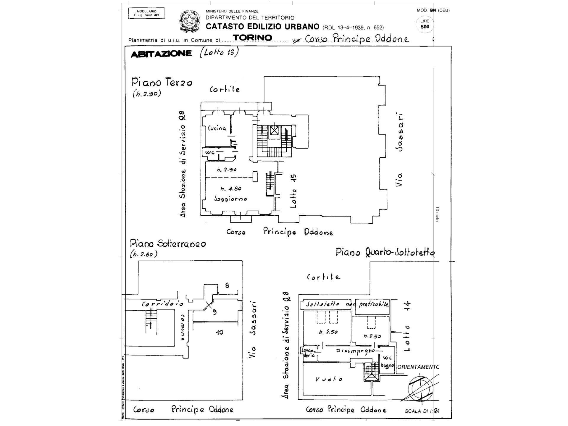 Foto 21 - Appartamento Corso principe Oddone, Torino - planimetria 1