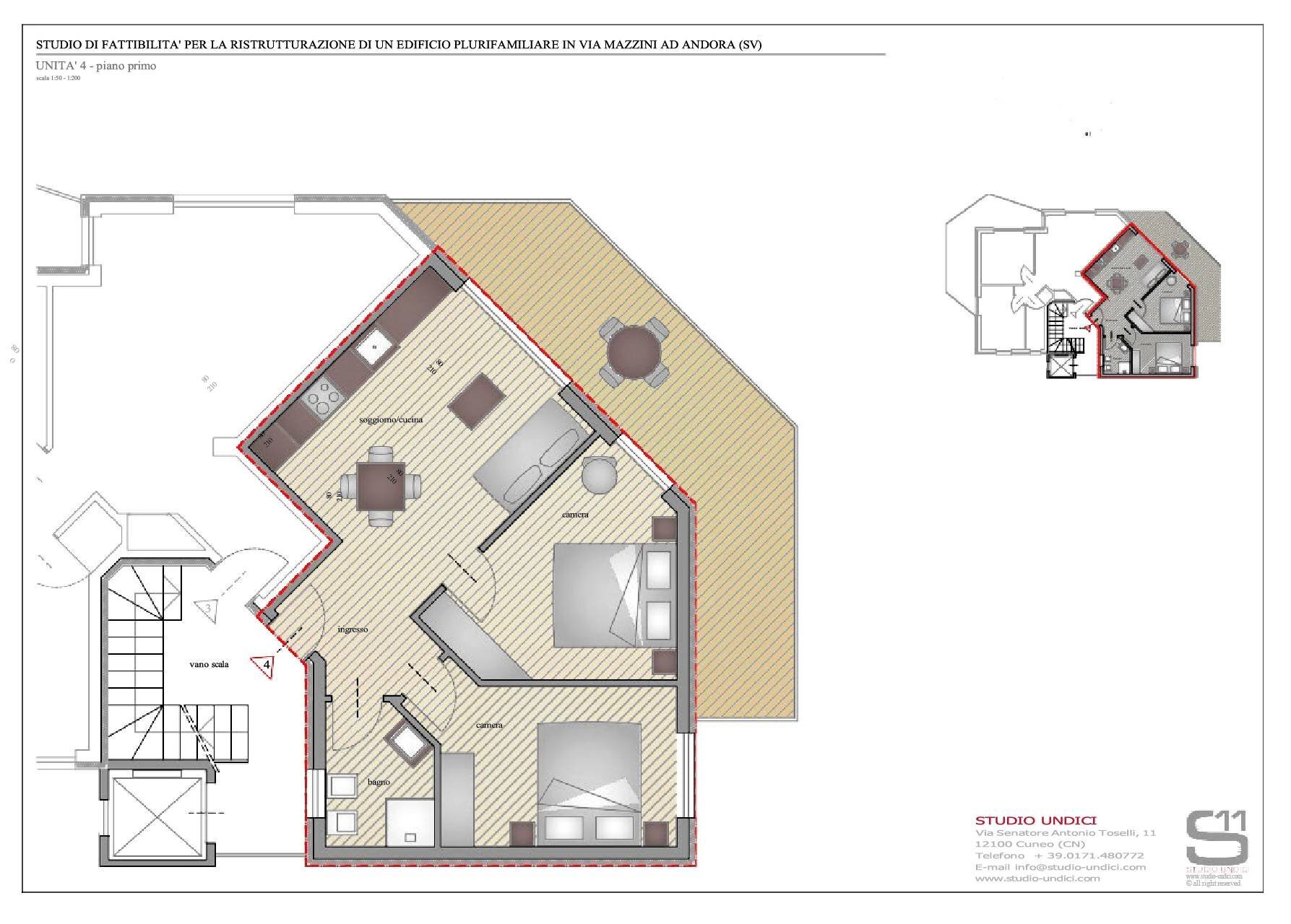 Foto 4 - Appartamento Viale Giuseppe Mazzini, Andora - planimetria 1