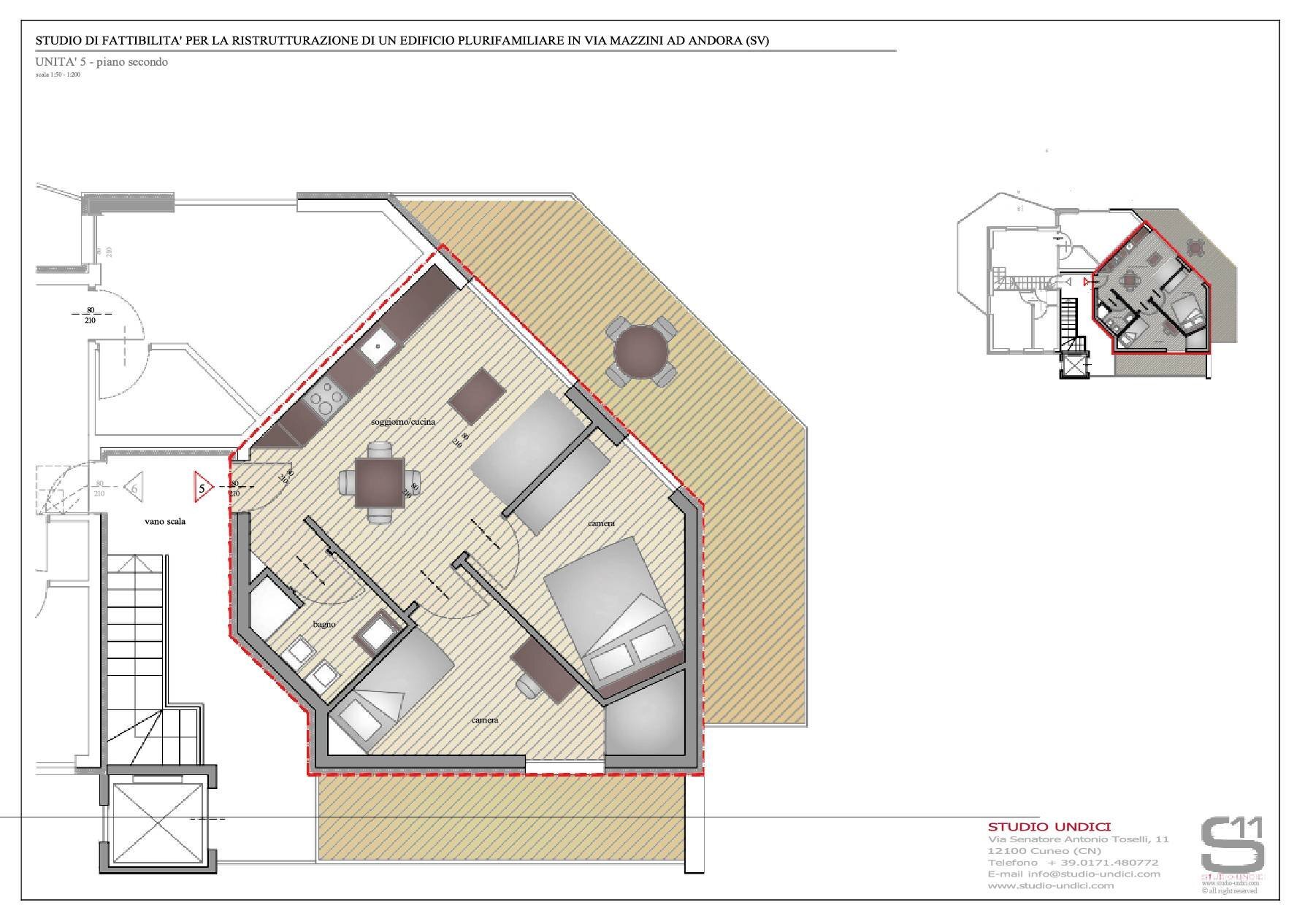 Foto 4 - Trilocale Viale Giuseppe Mazzini, Andora - planimetria 1