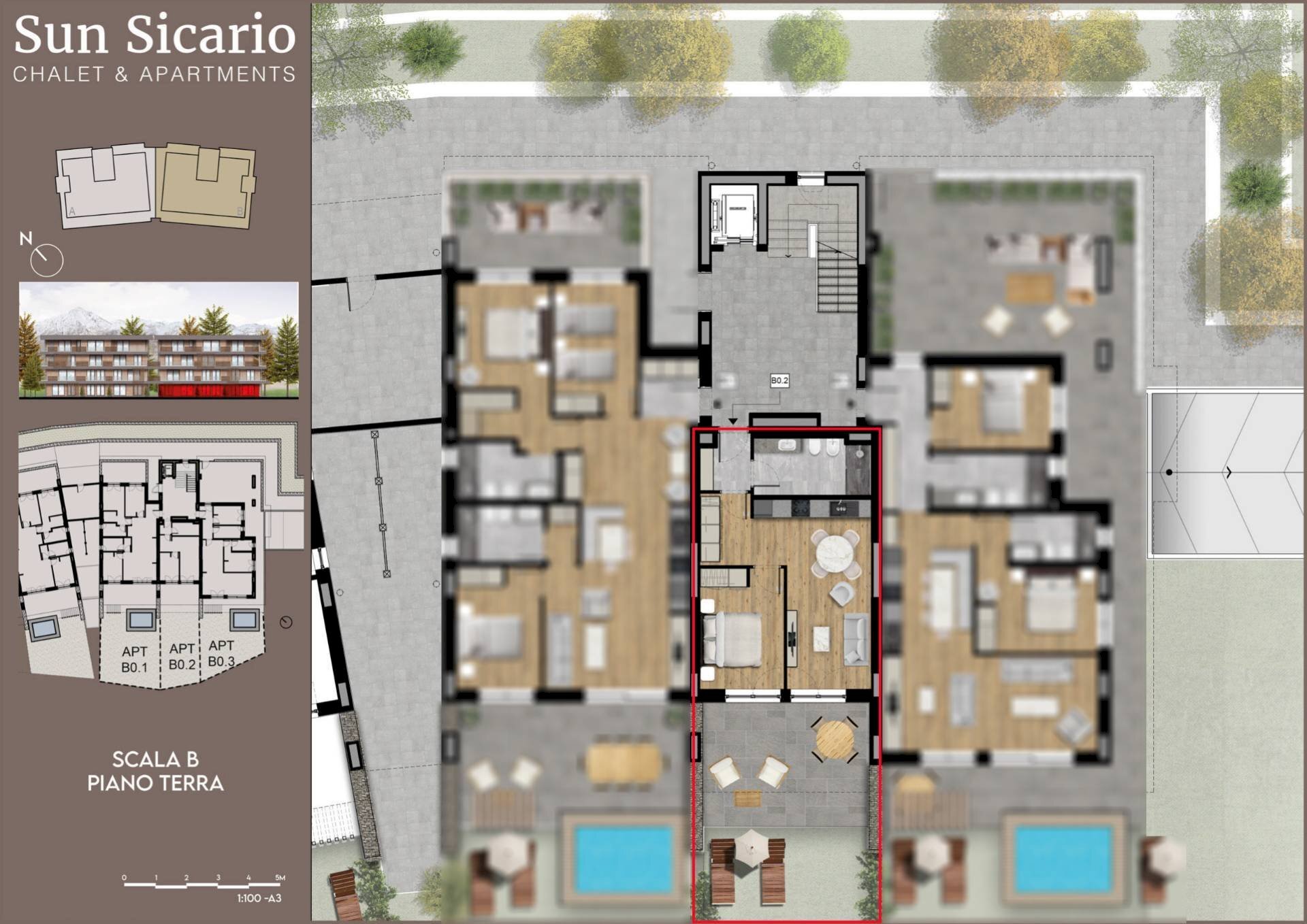 Foto 22 - Two-room apartment Frazione San Sicario Alta, Cesana Torinese - floor plans 1