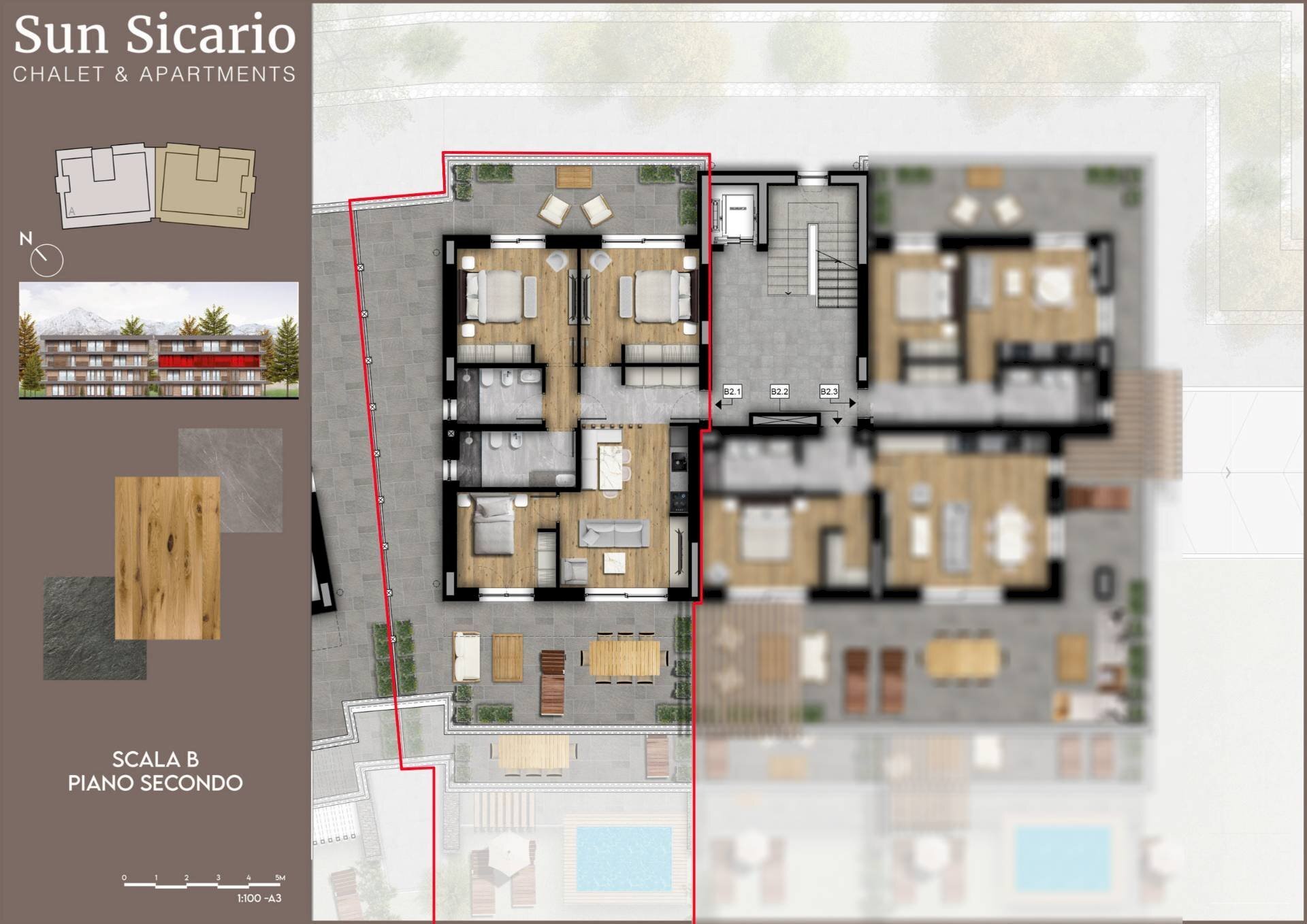 Foto 22 - Four-room apartment Frazione San Sicario Alta, Cesana Torinese - floor plans 1