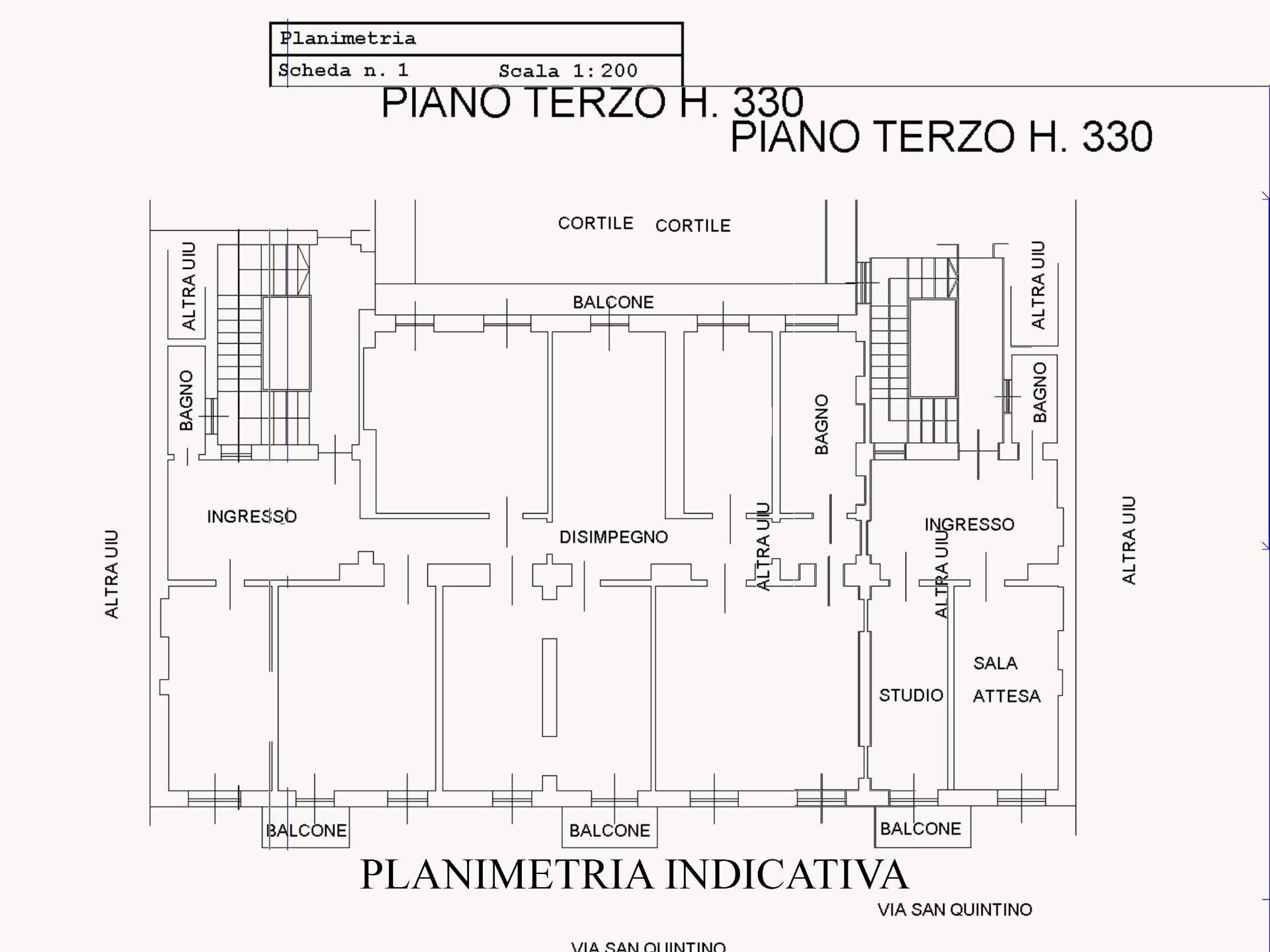 Foto 24 - Appartamento Via San Quintino
 
31, Torino - planimetria 1