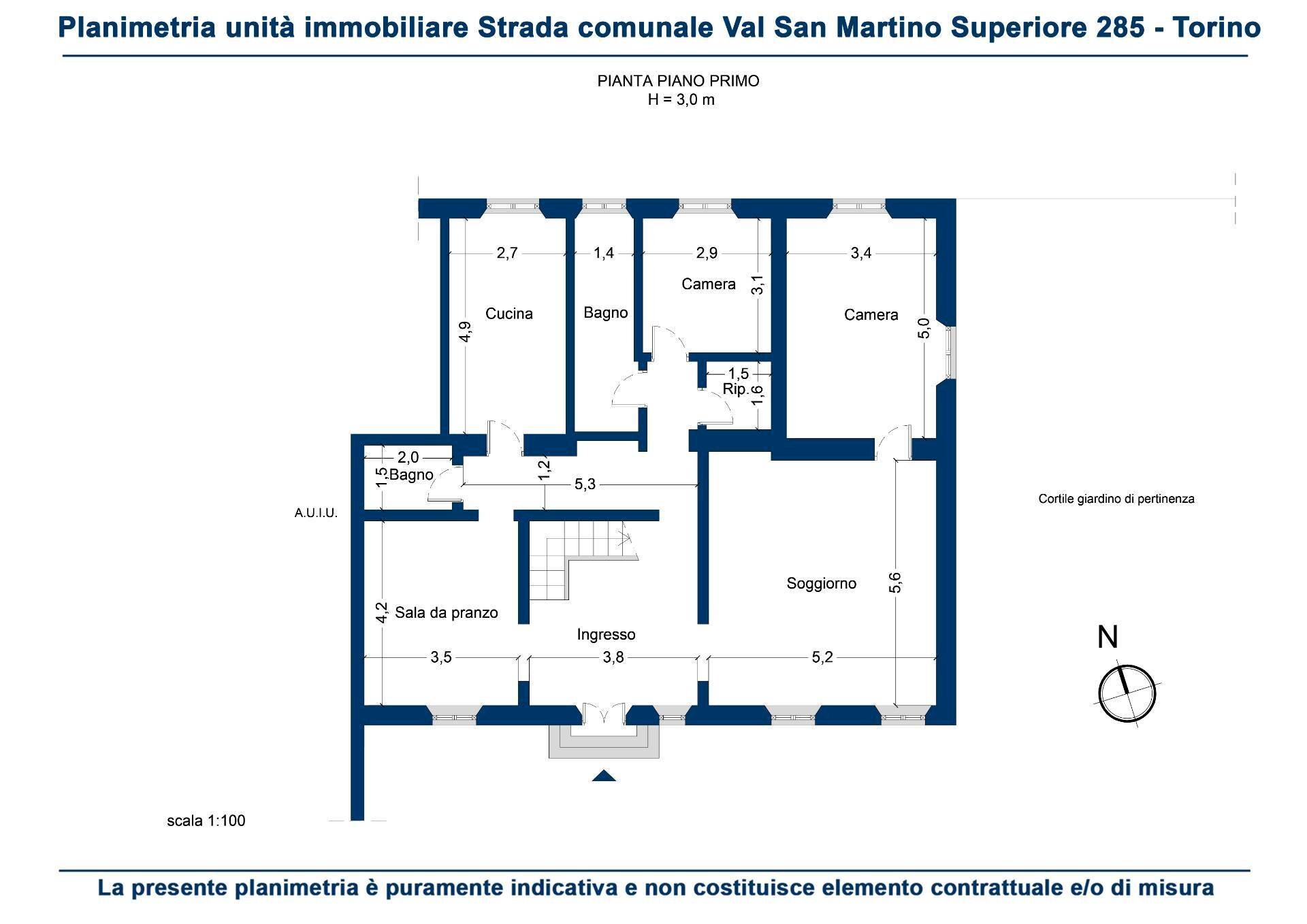 Foto 50 - Villa strada Val San Martino Superiore
 
285, Torino - planimetria 1